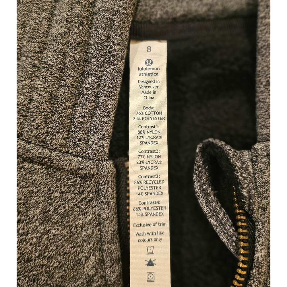 Lululemon Long & Short of It Hooded Convertible Cropped Long Jacket Women's 8 - Picture 3 of 8